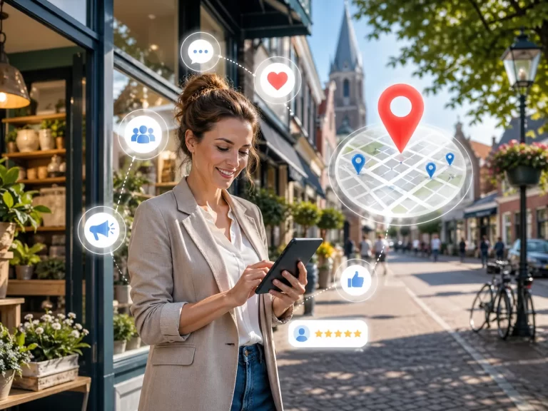 Over ons Een zelfstandige ondernemer gebruikt digitale tools om lokaal zichtbaar te worden en klanten in de buurt te bereiken.