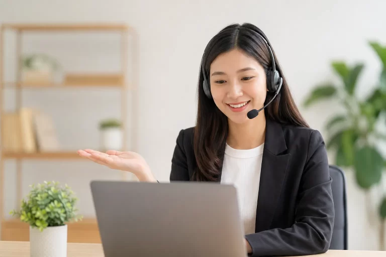 Een rustige, professionele visual over klantfeedback en het zorgvuldig reageren op negatieve reviews.